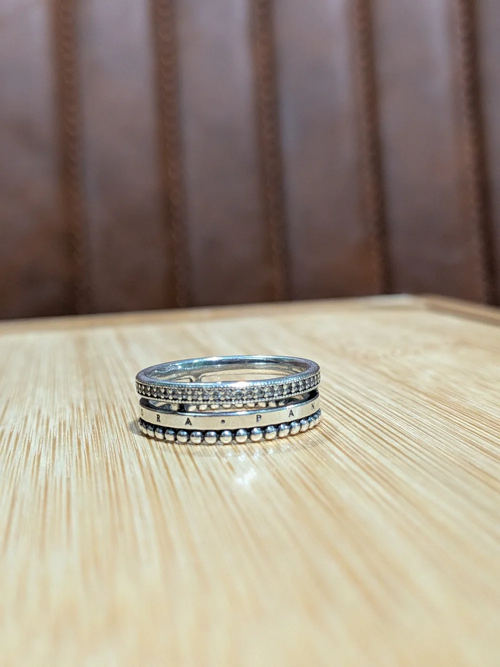 Pandora: Signature Logo Pavé & Beads Ring